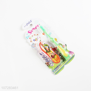 Bottom price children cartoon toothbrush with toy skateboard