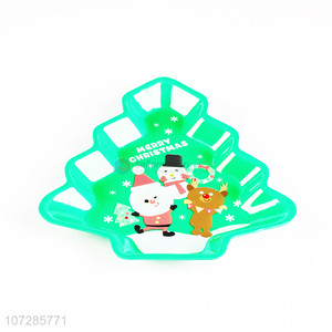 Contracted Design Christmas Tree Shape Nuts Candy Plastic Plate