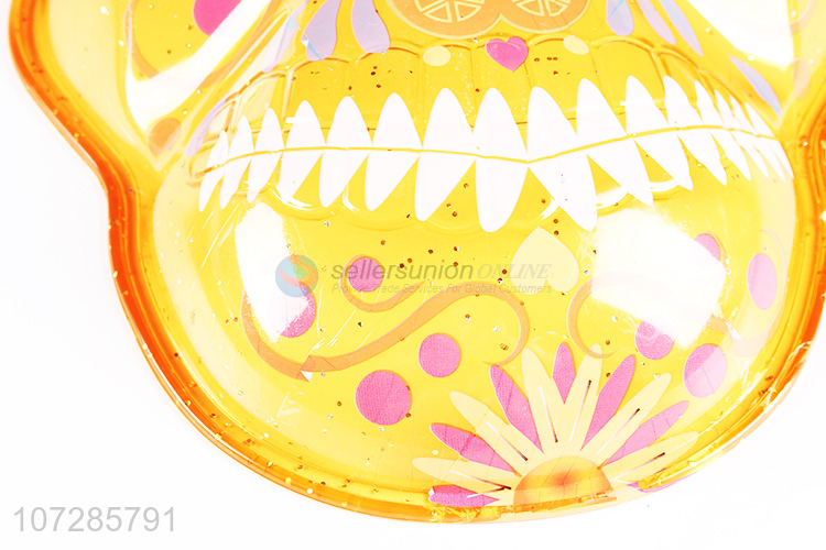 Promotion Halloween Items Plastic Skull Shaped Serving Tray