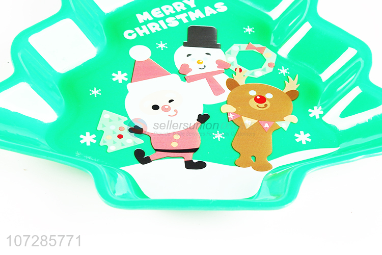 Contracted Design Christmas Tree Shape Nuts Candy Plastic Plate