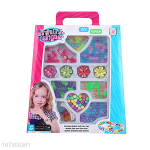 Best Price Girls Fashion Jewelry Toys Set Beautiful Diy Plastic Bead Toy