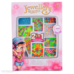 Wholesale Educational Kids Diy Jewelry Toy Girl Beauty Set Fashion Beading Toy