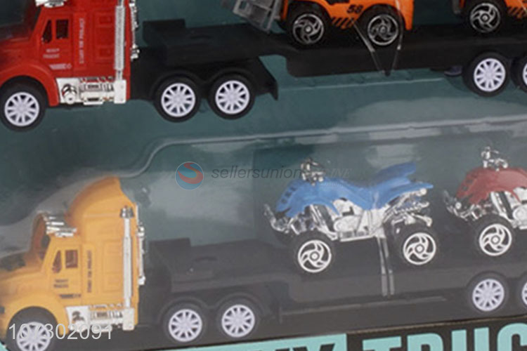 Promotional Car Model Toys Inertial Heavy Trailer Truck Toys Set For Boys