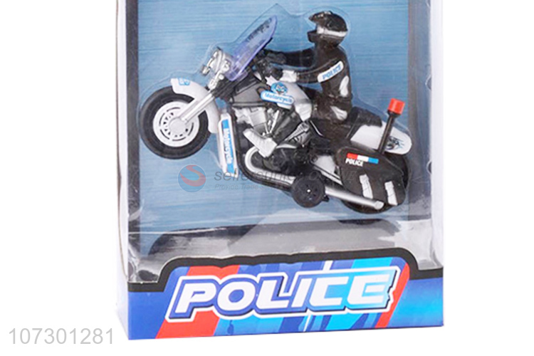 Wholesale Kids Funny Toys Plastic Pull Back Police Motorcycle Toys Set