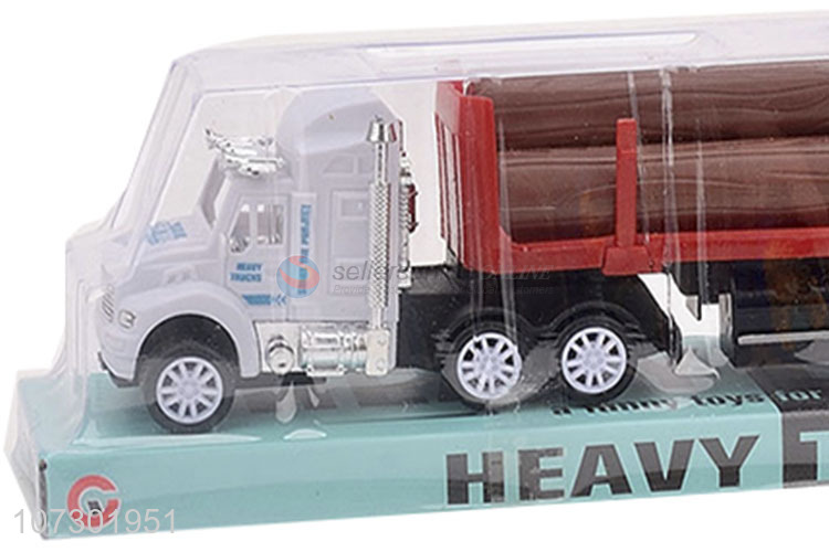 Good Quality Plastic Inertial Trailer Friction Heavy Truck Toy For Childrens