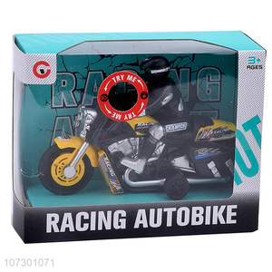 Factory Sell Musical Light Pull Back Mini Motorcycle Toys Racing Autobike Toy