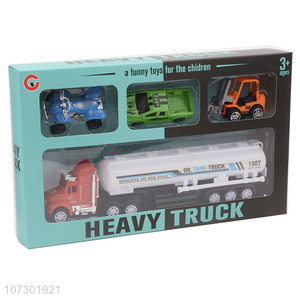 Hot Sale Inertial Oil Tank Truck Toys Set For Kids Gift