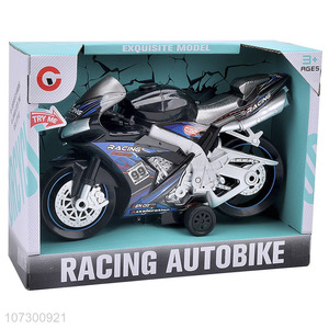 Lowest Price Inertial Plastic Racing Autobike Toys With Music And Light