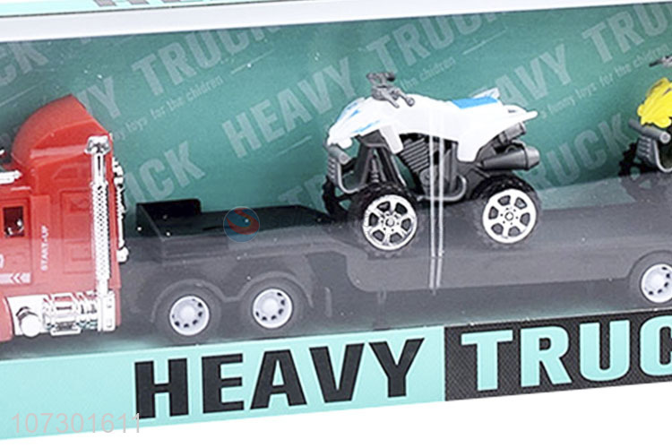 Latest Style Inertial Heavy Trailer Truck Friction Truck Toys Set