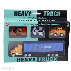 New Design Kids Cool Toys Inertia Heavy Trailer Trucks Model Set Toys