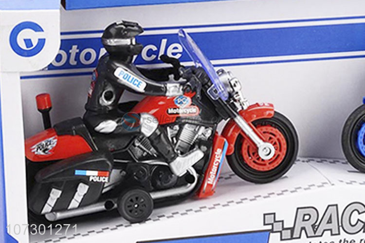 High Sales Childrens Plastic Pull Back Police Motorcycle Toys Set