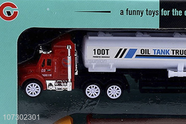 Customized Inertia Oil Tank Truck Container Heavy Trailer Truck Set Toys For Kids