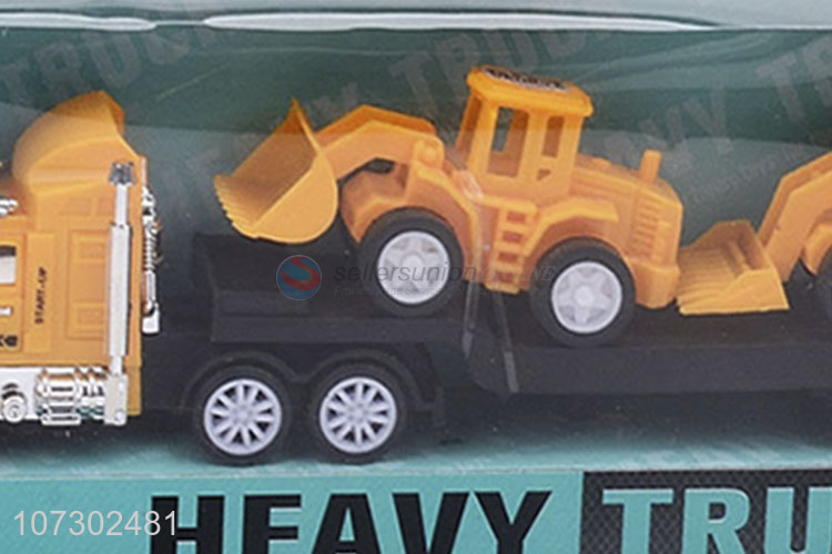 Good Selling Boys Funny Toys Inertial Heavy Trailer Friction Truck Toy Set