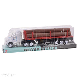 Good Quality Plastic Inertial Trailer Friction Heavy Truck Toy For Childrens