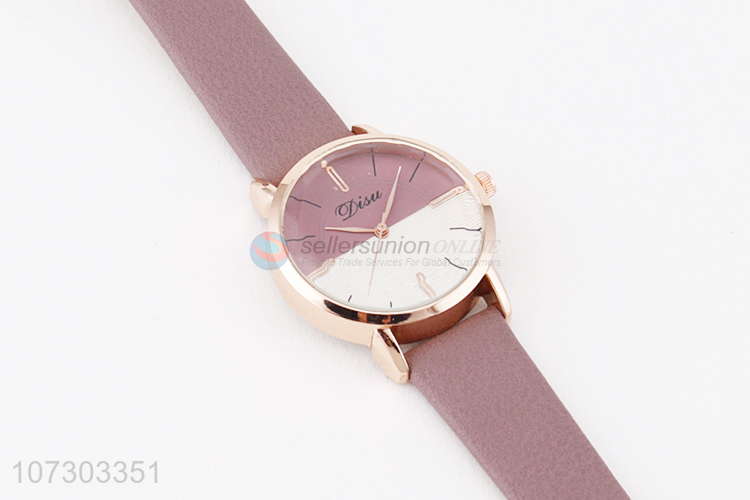 Wholesale Round Dial Wrist Watch Fashion Ladies Wristwatch