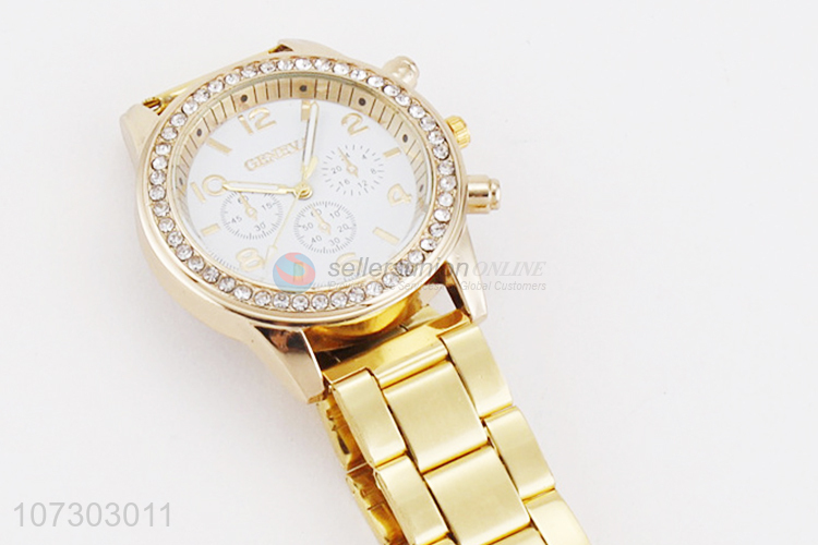 Hot Sale Gold Alloy Wrist Watch Fashion Men Wristwatch