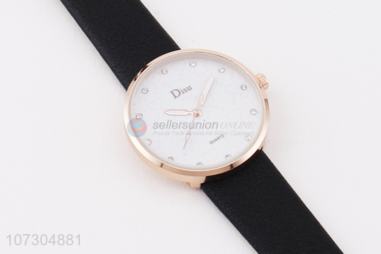 Simple Style PU Leather Watchband Watch For Women