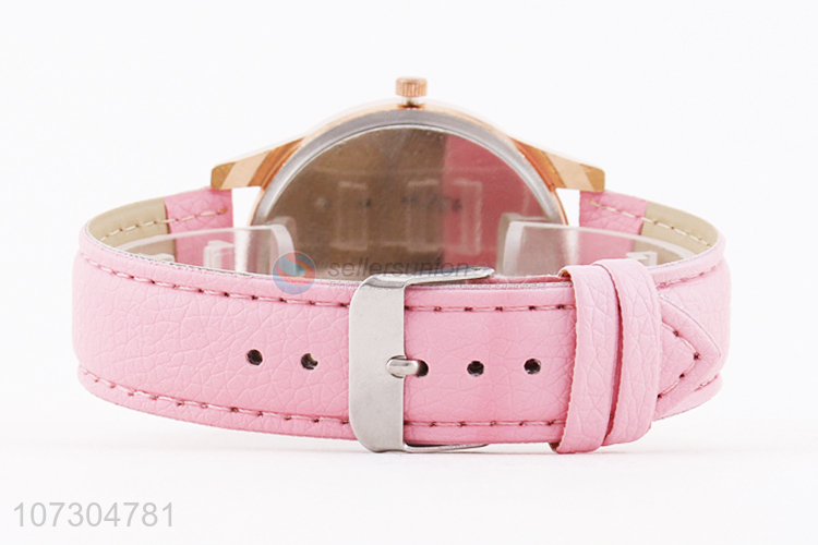 Fashion Pink Wrist Watches Ladies Casual Watches