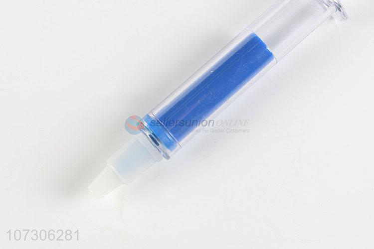 New design personalized syringe shape plastic ball-point pens for school