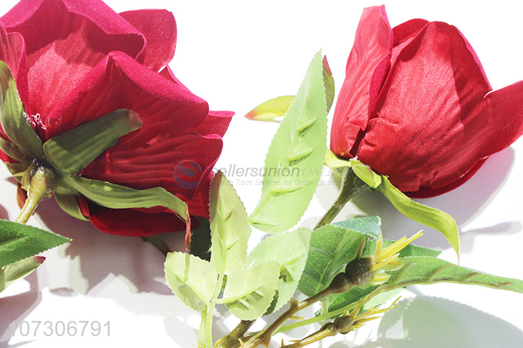 Fashion 5 Heads Simulation Rose Decorative Artificial Flower