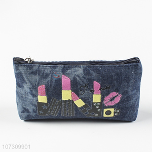 Wholesale cheap stylish women denim wallets ladies clutch bag