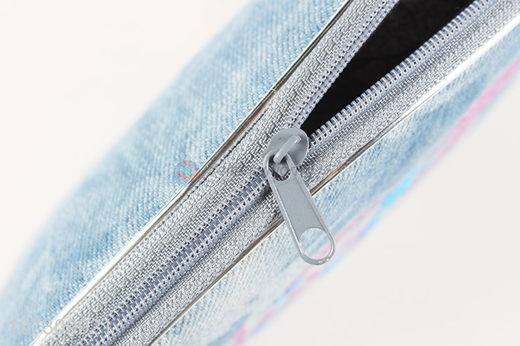 Unique design denim fabric ladies purse women wallet