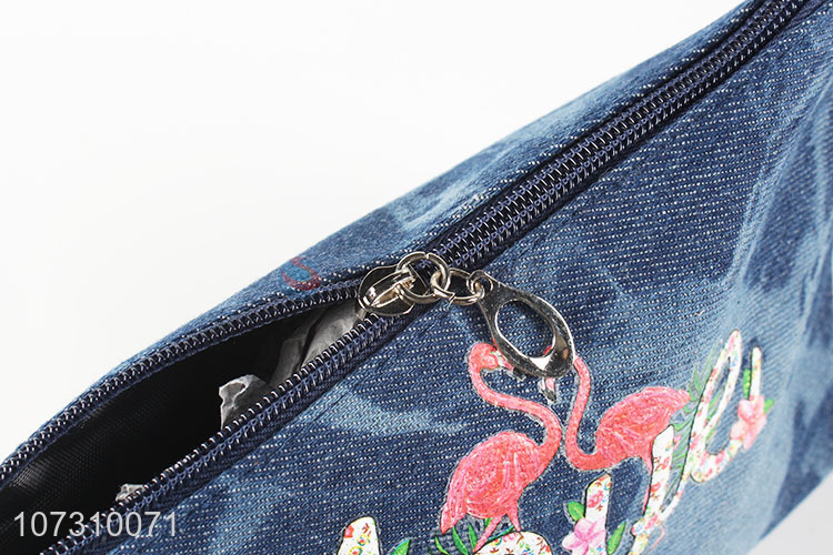 Professional supply popular denim ladies purse girl clutch bag