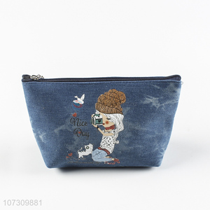 Latest arrival personalized ladies denim wallet clutch bag
