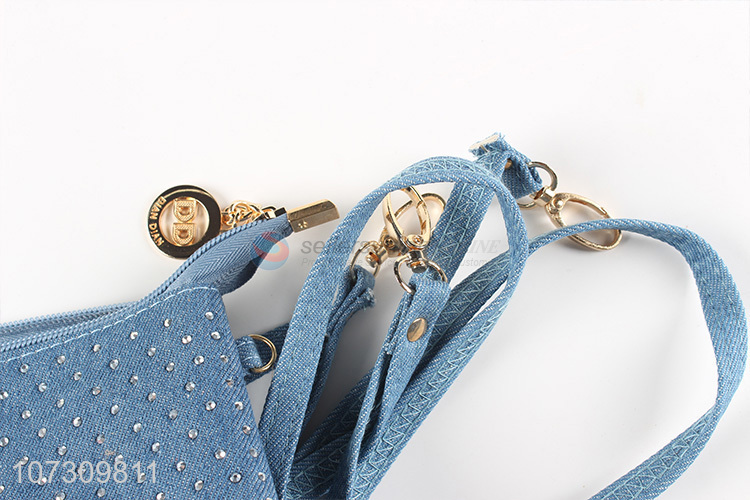 China maker elegant ladies denim purse girls handbag