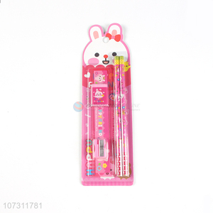 Good Quality Colorful Pencils With Ruler And Eraser Set