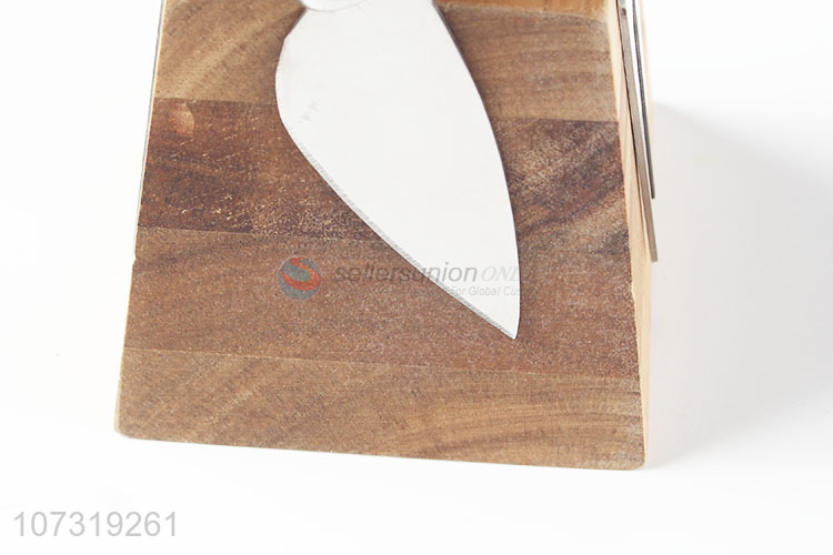 Premium Quality Cheese Tool Cheese Knife Set With Wooden Holder