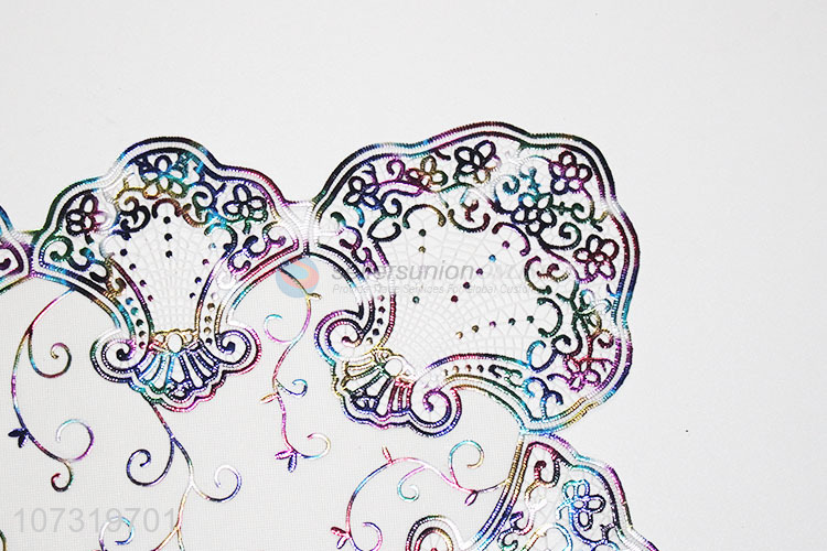 Competitive Price Pvc Waterproof Colorful Laser Placemat For Table Decoration