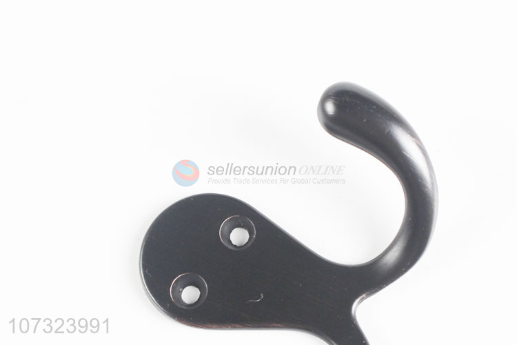 Good Price Zinc Alloy Wall Mounted Coat Hooks Black Clothes Hooks