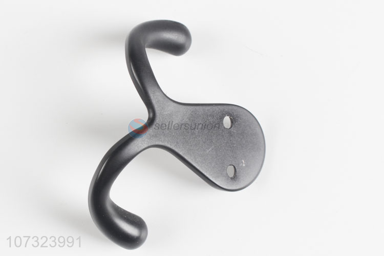 Good Price Zinc Alloy Wall Mounted Coat Hooks Black Clothes Hooks