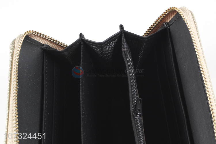 Reasonable price luxury long zipper purse women purse