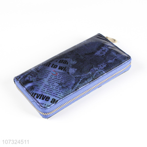 Bottom price stylish long semi-pu wallet purse for women