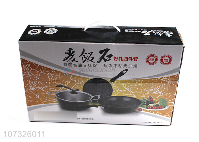 Factory Supplier Three Pieces Kitchen Combination Frying Pan