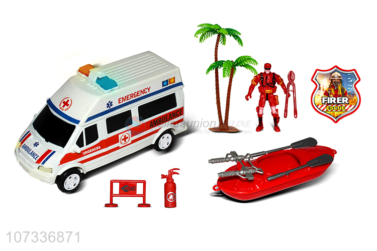 New Arrival Fire Boats Fire Equipment Emergency Ambulance Toy Set