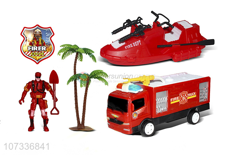 Custom Fire Boats Fire Truck Fire Tools Set Toy For Children