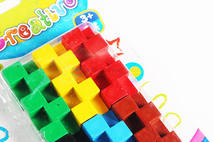 Creative Design Blocks Shape Wax Crayons For Sale