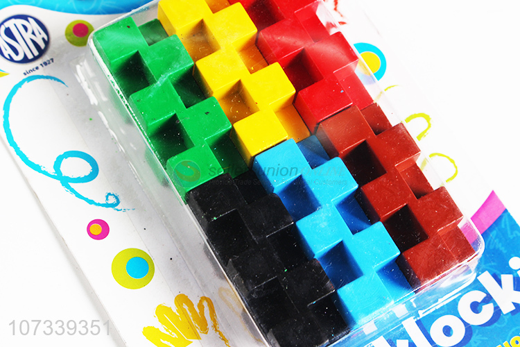 Creative Design Blocks Shape Wax Crayons For Sale