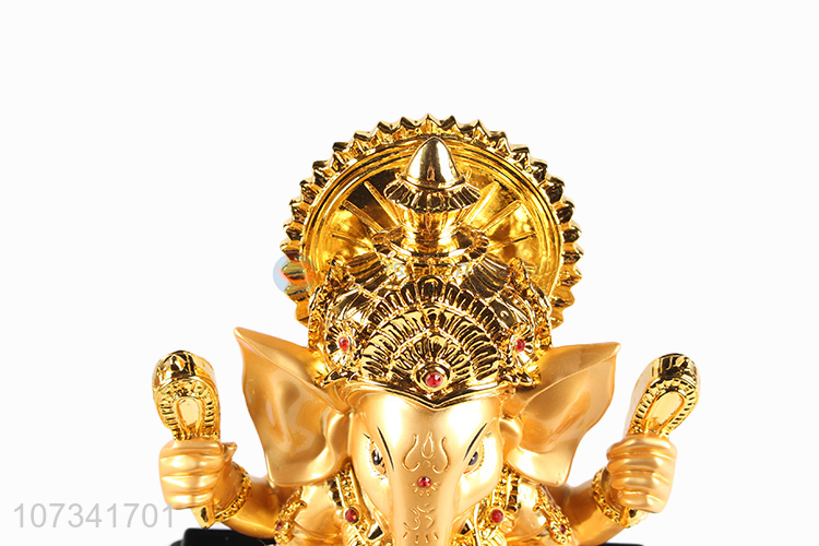 New arrival home ornaments gold elephant buddha figurine resin crafts