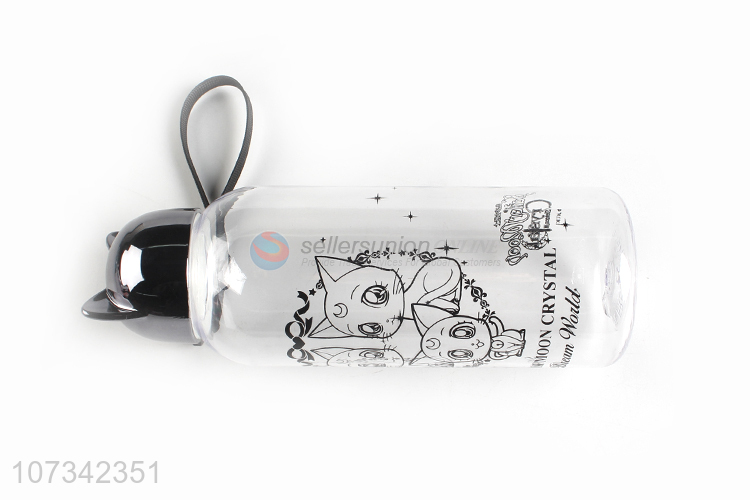 Cartoon Design Plastic Water Bottle Portable Sports Bottle