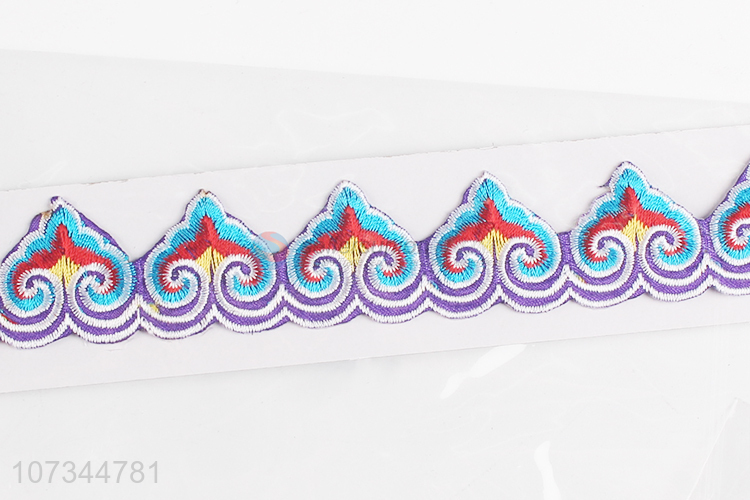 Attractive design embroidered headbands pricess hair accessories