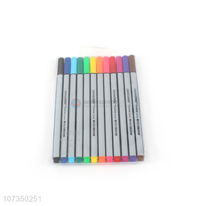 <em>Wholesale</em> 12 pieces 0.4mm plastic sign pens fine liner markers