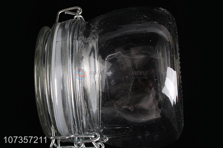 China supplier kitchen tools clear airtight glass jar glass canister