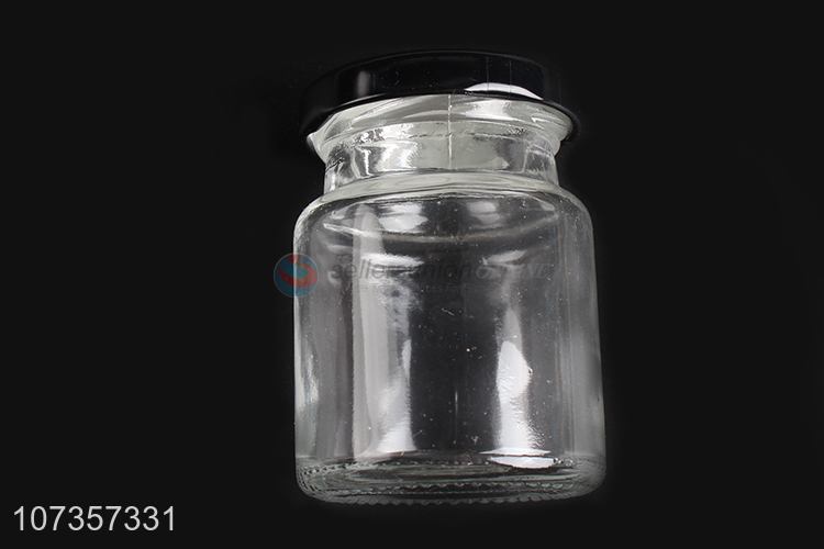 Factory supply clear airtight glass jar kitchen food storage jar