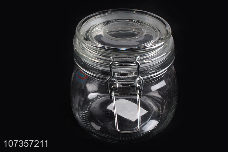 China supplier kitchen tools clear airtight glass jar glass canister