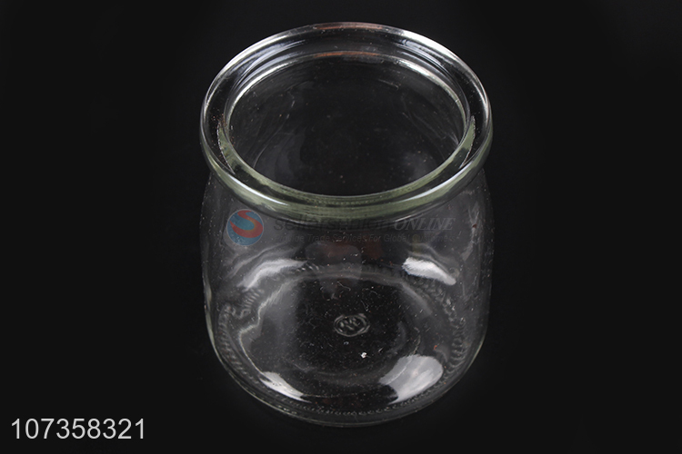 Factory supply durable clear flower tea glass jar food storage container