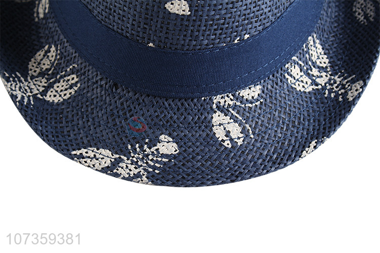 Fashion Crayfish Pattern Fedora Hat Summer Straw Hat